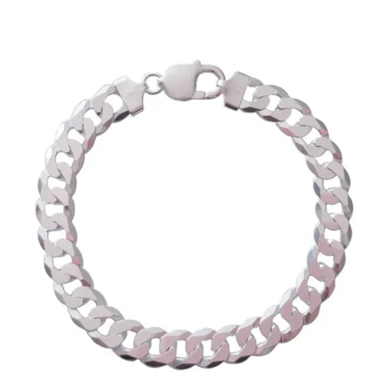 Pulsera Grumet Gruesa de Plata Italiana 925 para Hombre